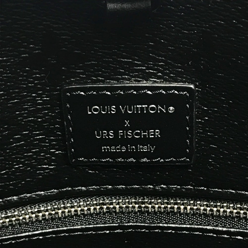 LOUIS VUITTON M45567 Tufted Monogram LVXUF Cabas Handbag/Tote Bag, Coated Canvas, Unisex, White/Black, Like New — Like New