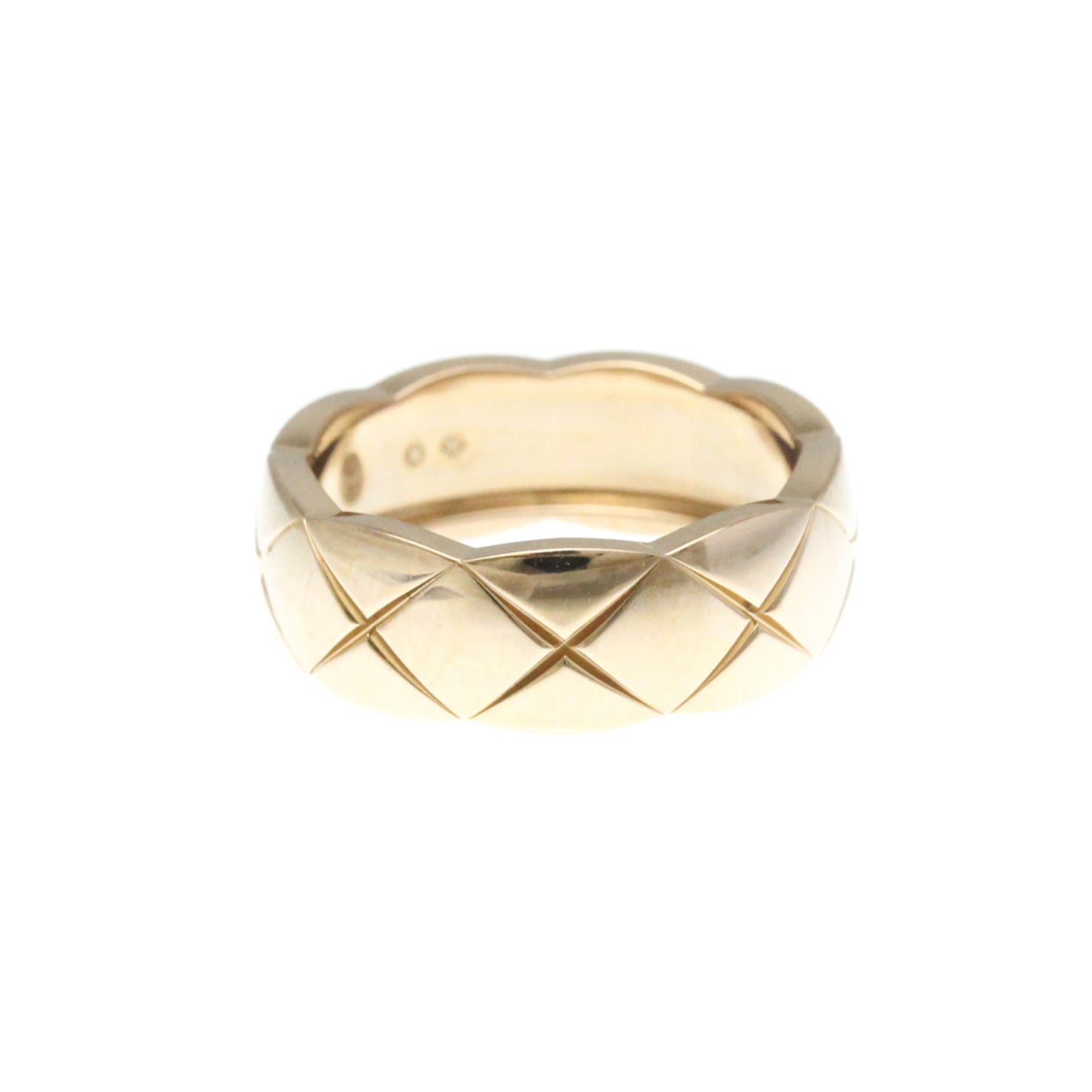 Chanel Coco Crush Ring, Medium Size Pink Gold (18K) Fashion No Stone Band Ring Pink Gold