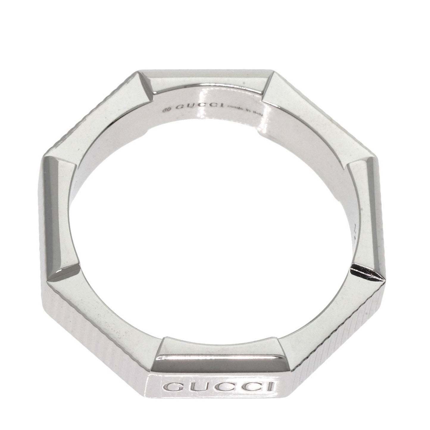 Gucci Link to Love #12 Ring, 18K White Gold, Women's, GUCCI