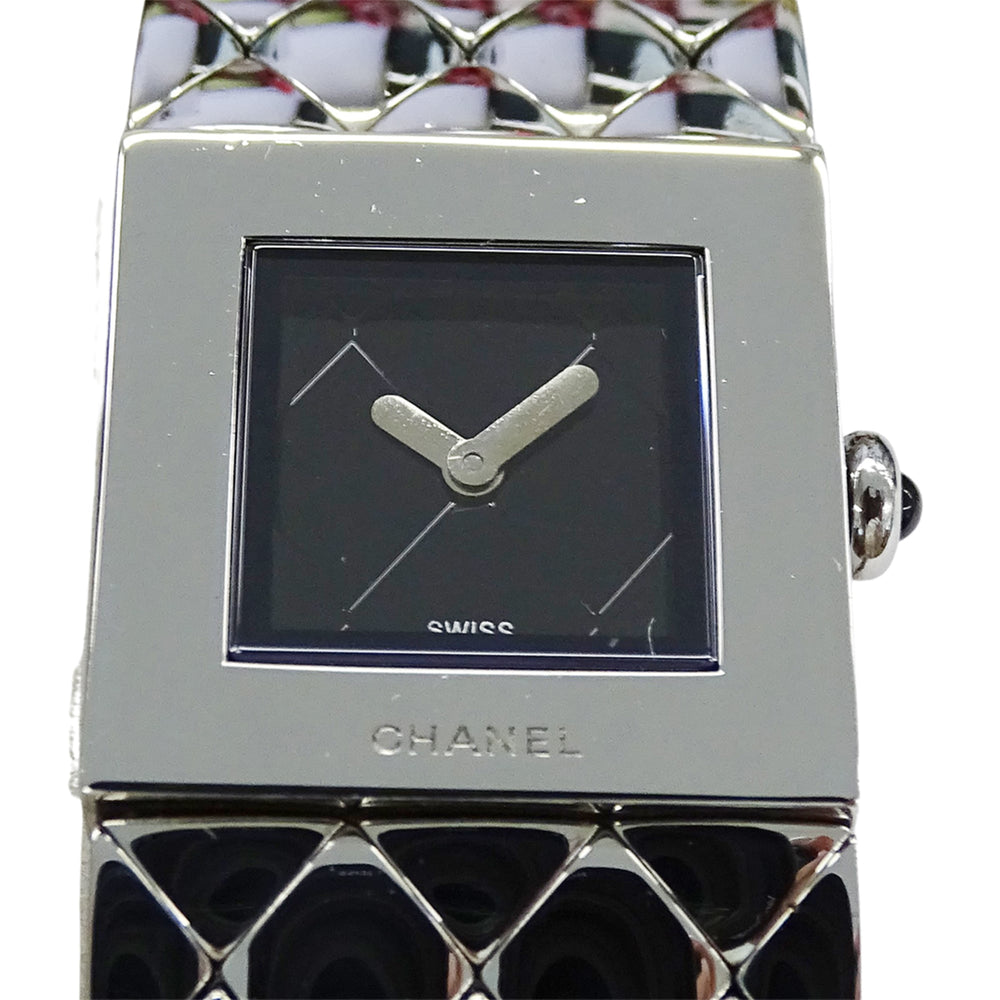 Chanel CHANEL Women's Watch, Brand Name, Matelassé, Quartz, Stainless Steel (SS), H0009, Silver, Black — Good