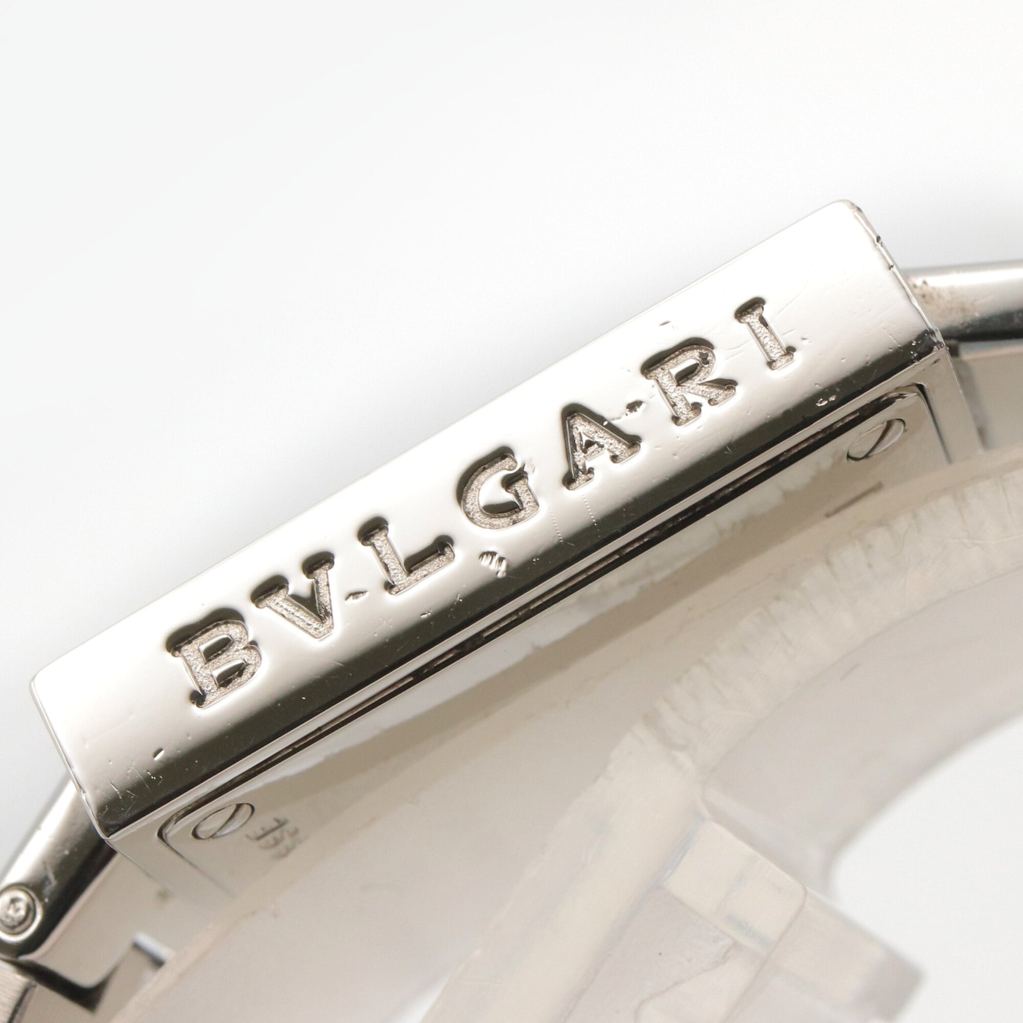 Bulgari BVLGARI Quadrato Watch, Stainless Steel, Women's, Black, SQ22SS — Very Good