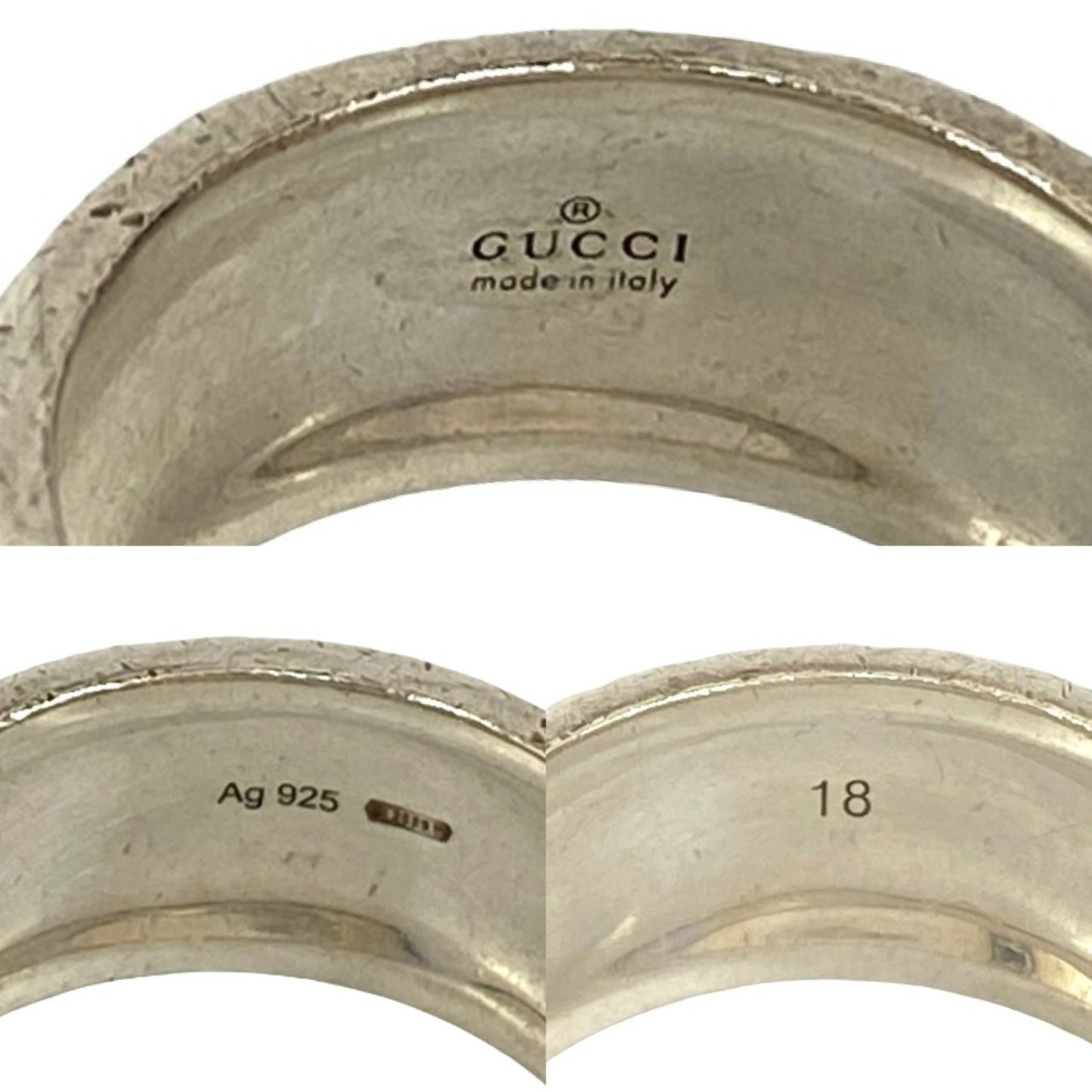 GUCCI Cat Head Ring Motif, Sterling Silver, Size 17, Men's, 49519