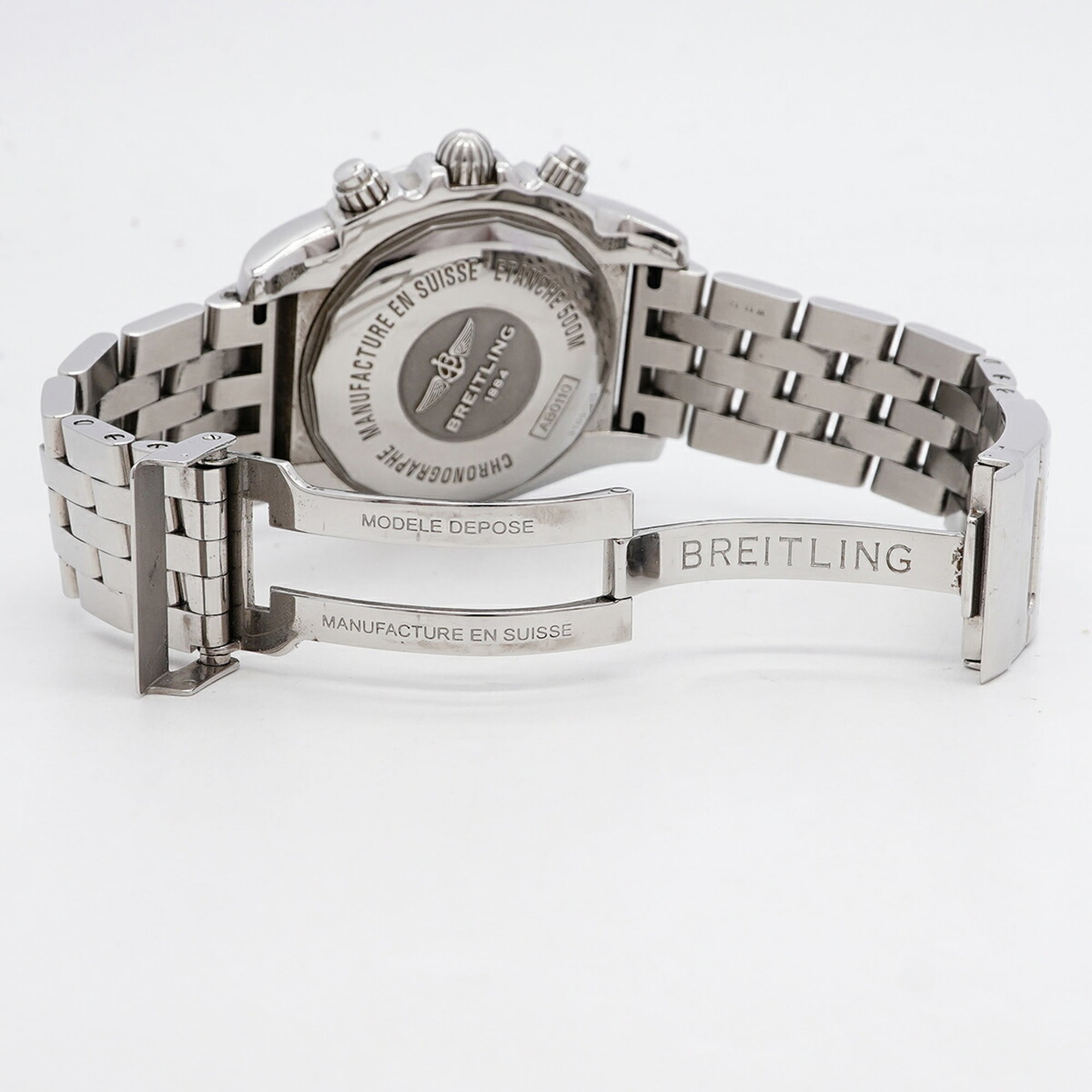 Breitling Chronomat 44 Mother-of-Pearl AB0110 Gray Dial Men's Watch — Good