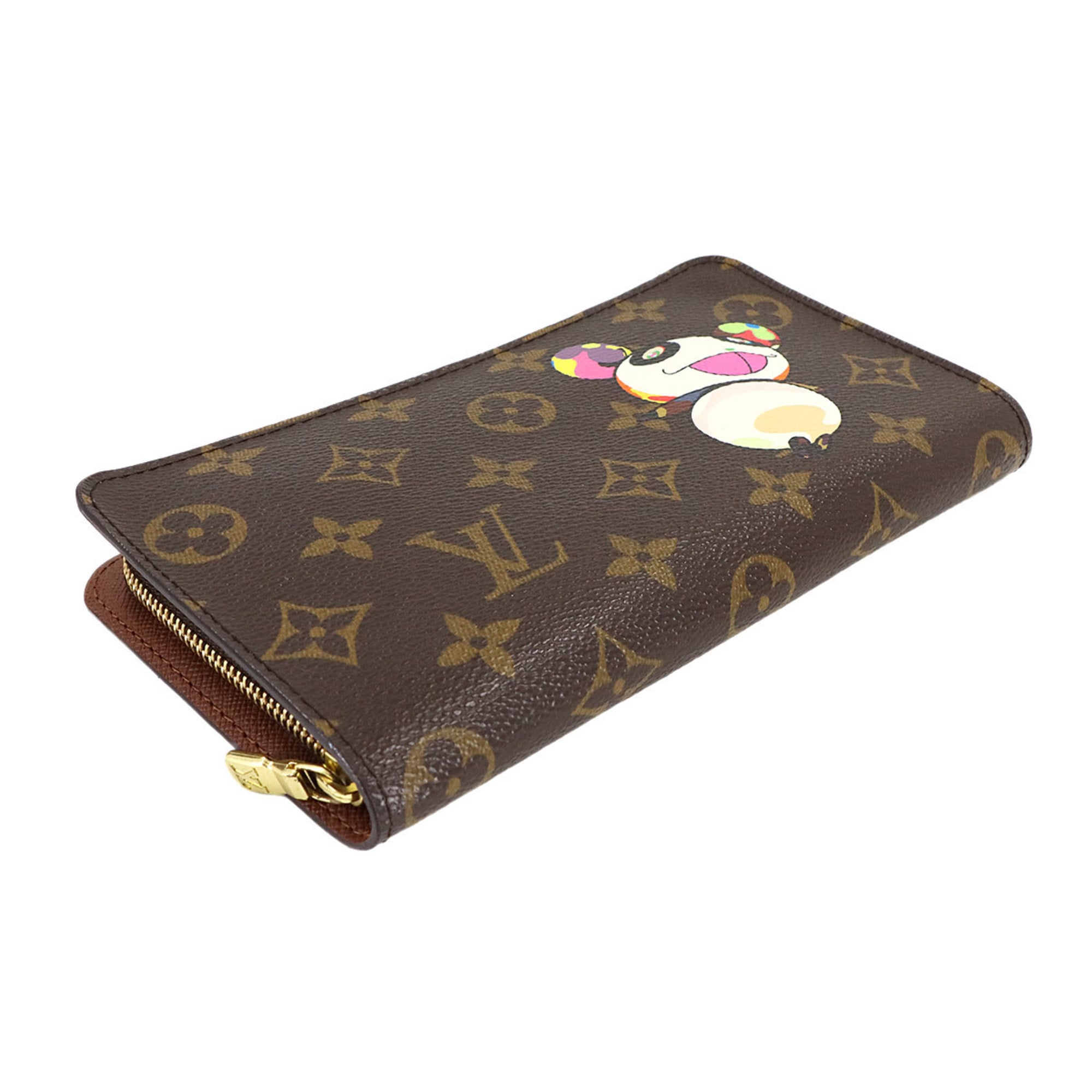 Louis Vuitton Monogram Panda Porte Monnaie Zip Round Long Wallet by Takashi Murakami, M61729