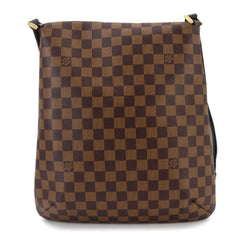 Louis Vuitton Damier Musette Shoulder Handbag, Ebene Brown, N51302, Gold Hardware — Like New