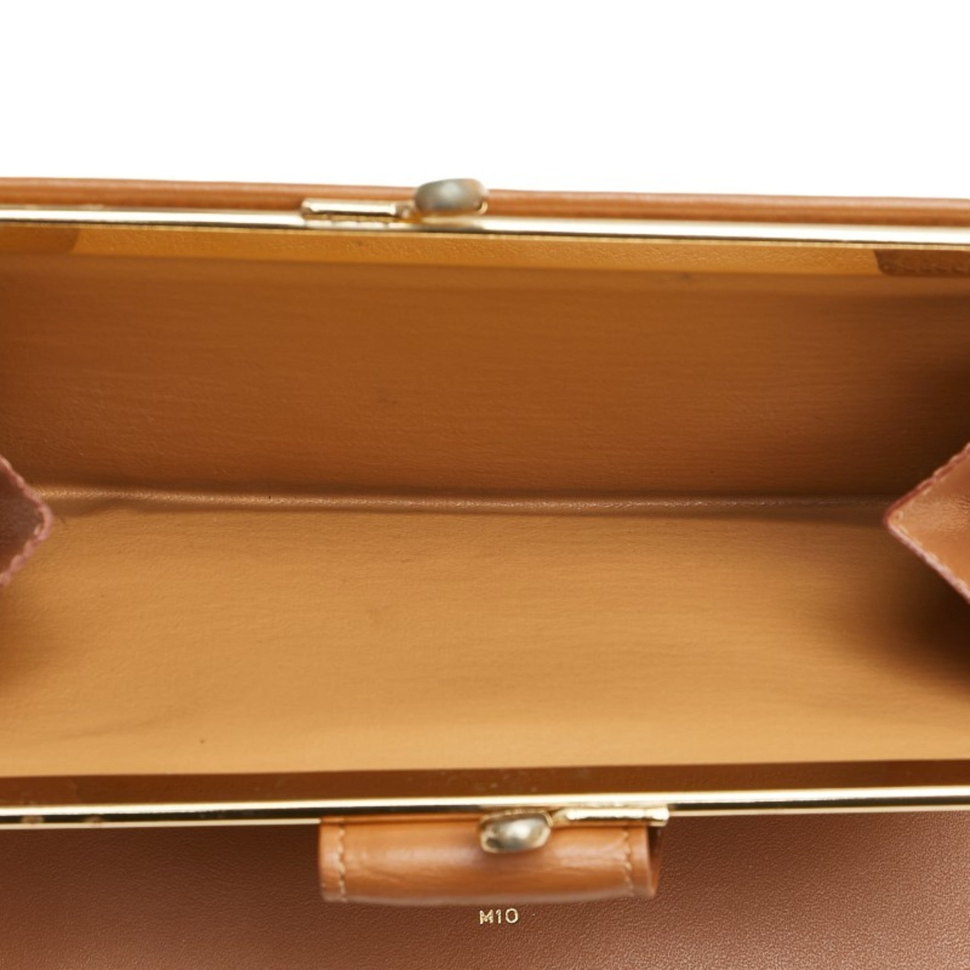 Celine Macadam Long Wallet Brown Leather Women's CELINE