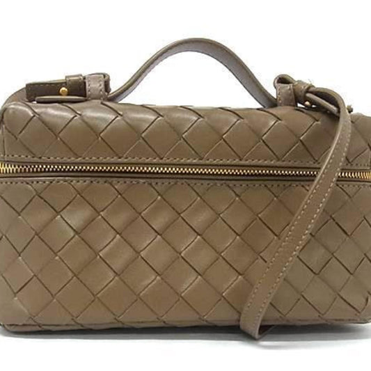 BOTTEGA VENETA Vanity Case for Bottega Veneta Van 789109 in Limestone Leather with Intrecciato Pattern Men and Women