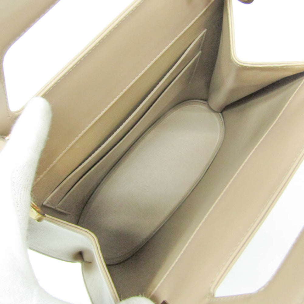 Salvatore Ferragamo Gancini DH-21 3483 Women's Leather Handbag,Shoulder Bag Pink Beige — Like New