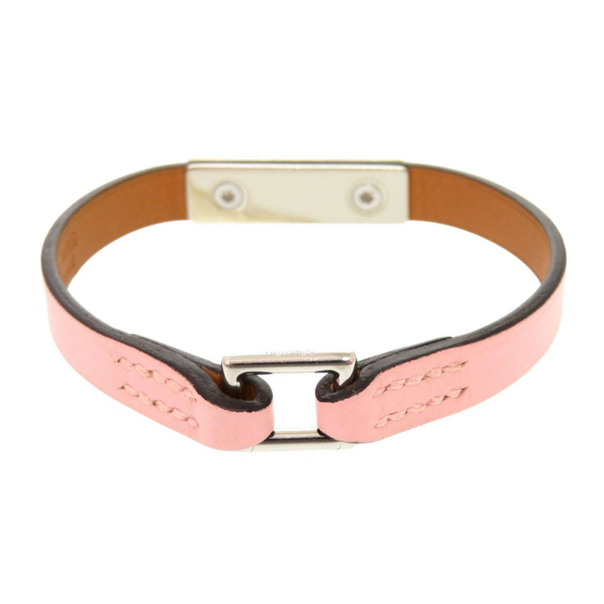 Hermes Micro Kelly Swift Leather Rose Sakura R Stamped Bracelet 1044 HERMES — Like New