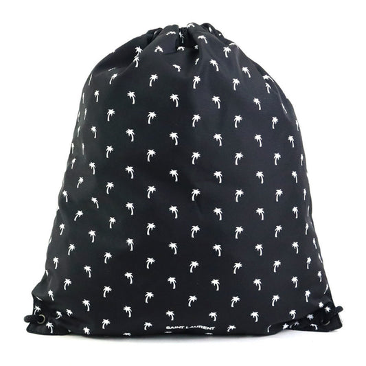 Saint Laurent SAINT LAURENT Backpack Knapsack Nylon Black x White Men Women h31162g