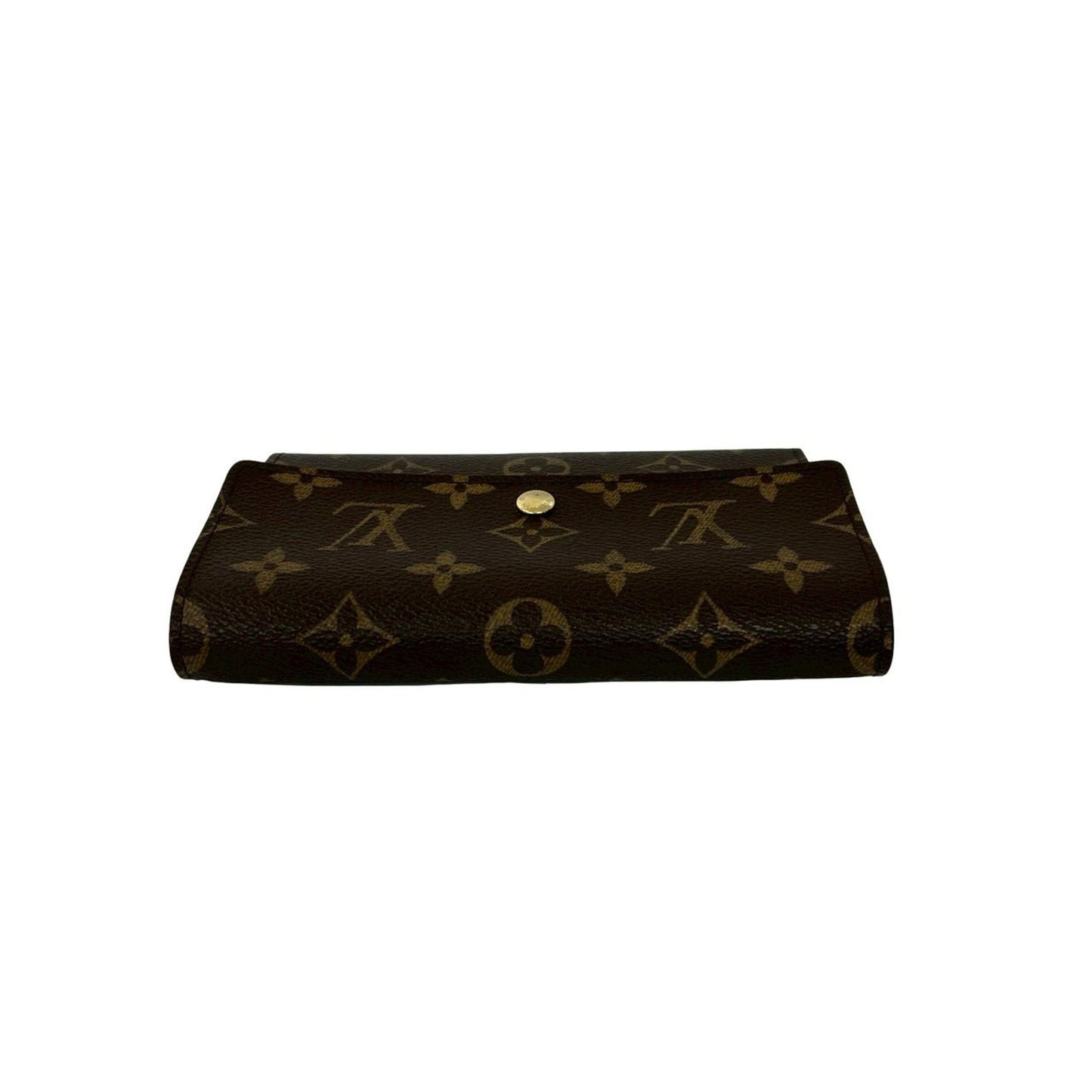 LOUIS VUITTON Porte Tresor Etui Papier Monogram Leather Tri-fold Wallet, Brown, 43625