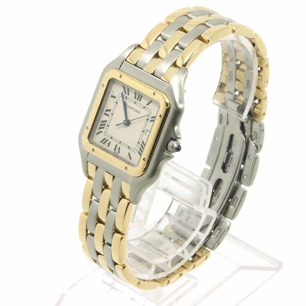 Cartier Panthère LM 3-Row 83083444 Men's Watch, Date, Ivory, Quartz Watch — Like New