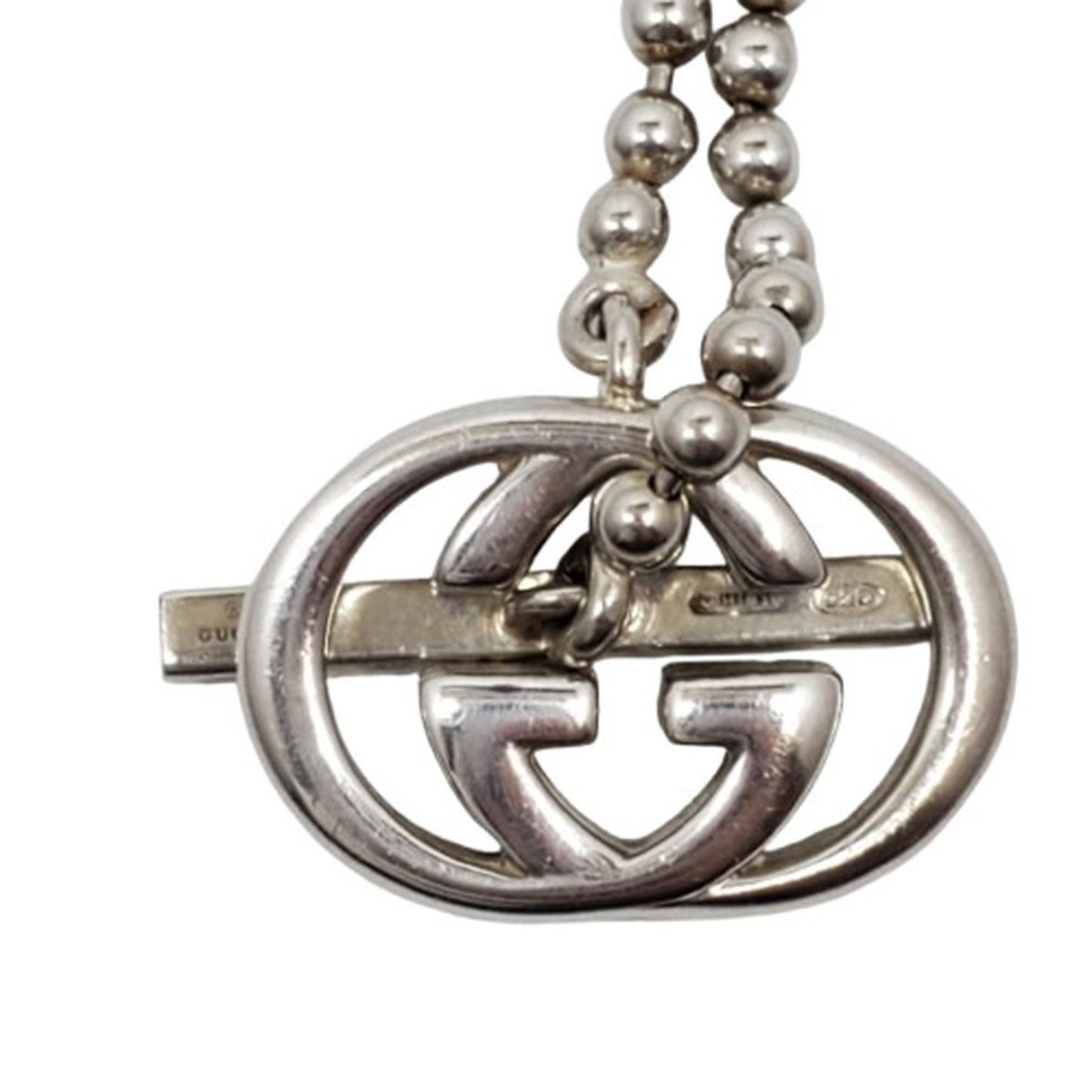 GUCCI Gucci Pole Chain GG Necklace Sv925 Men's Women's Silver Bar Kaizuka Store