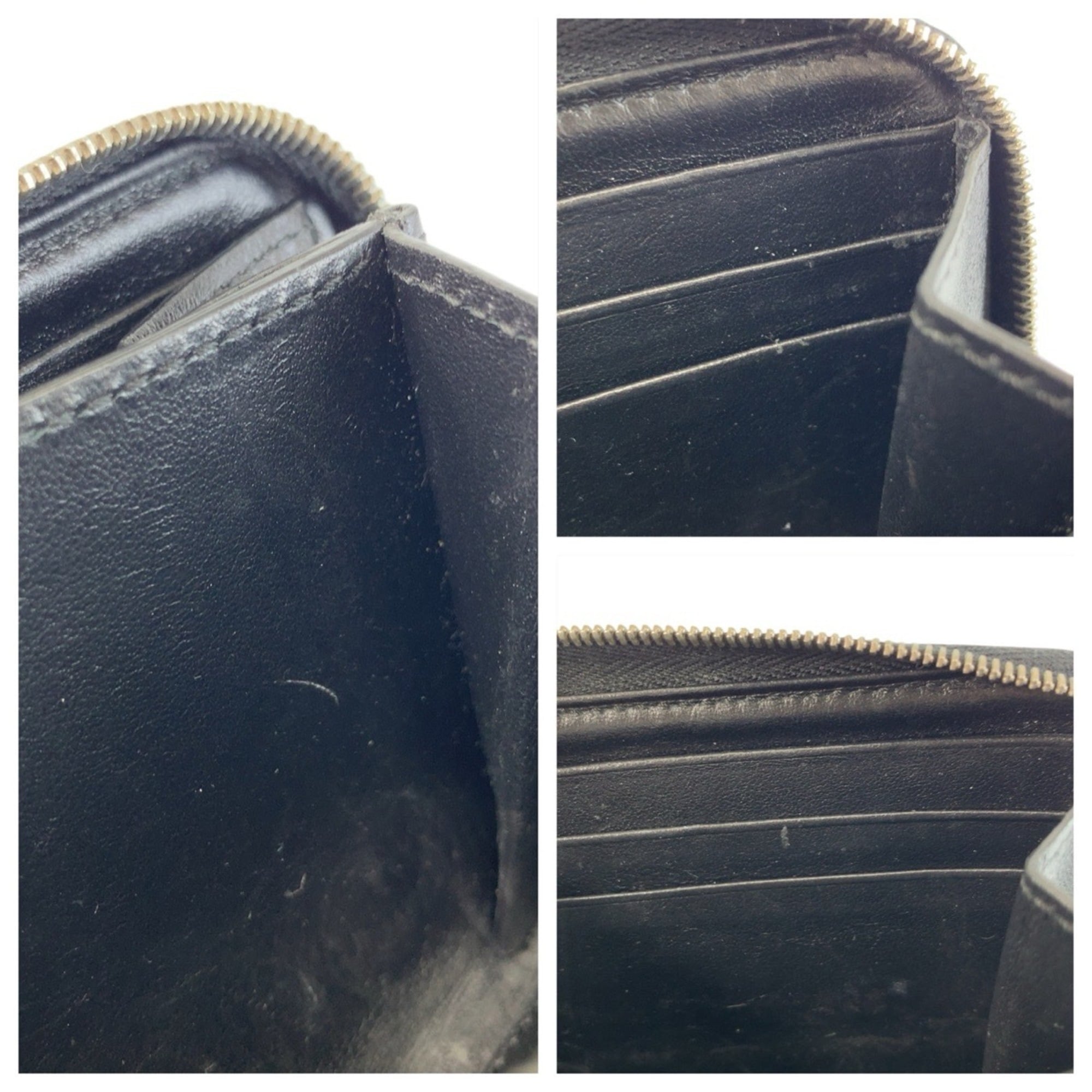 CELINE Black Leather Wallet with Silver Hardware, Men's