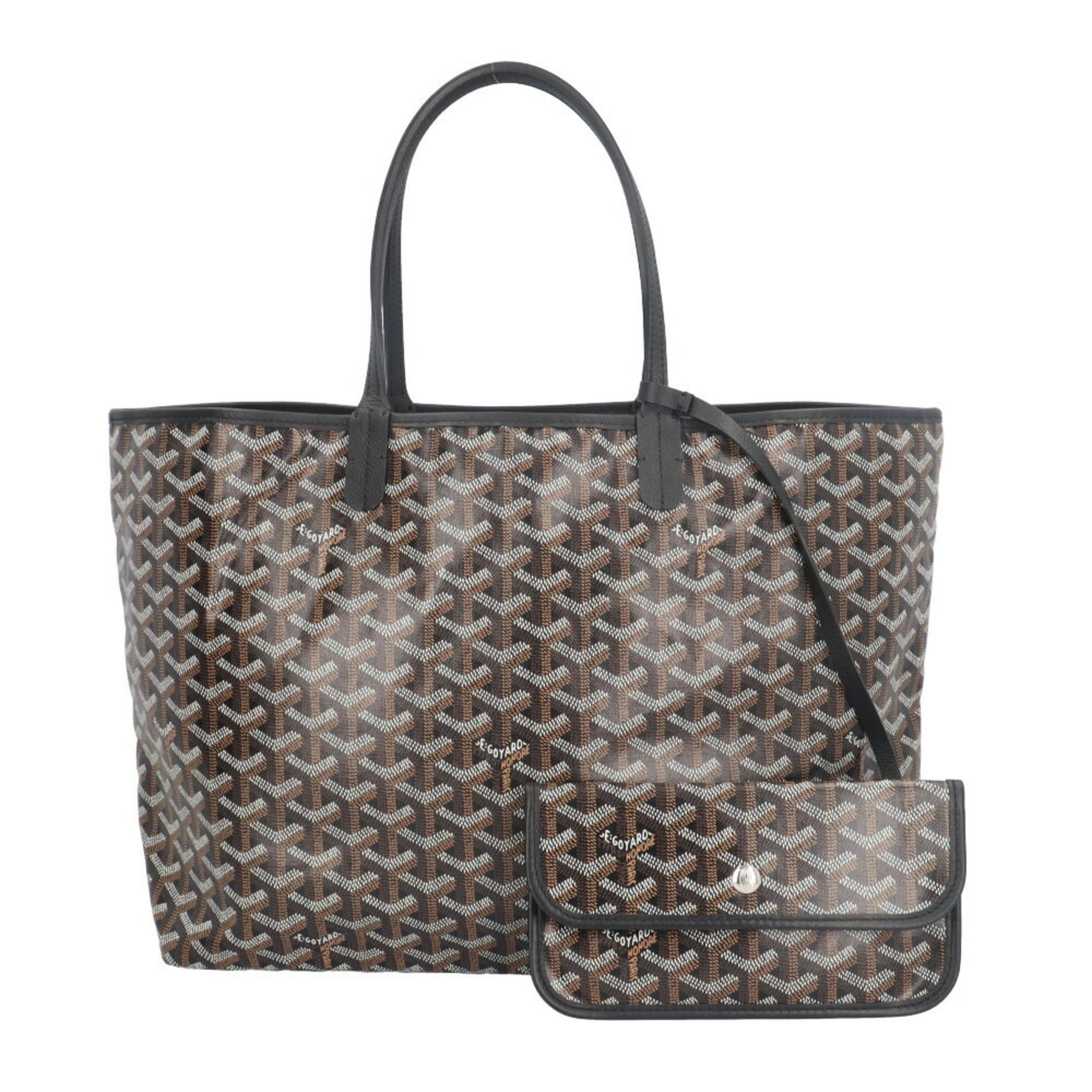 Goyard Saint Louis PM Tote Bag, PVC Coated Canvas, Black, Unisex