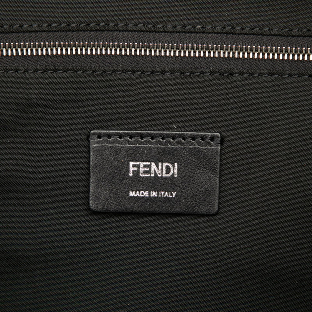 Fendi BLUE Vocabulary Backpack 7VZ035 Navy Multicolor Nylon Leather Women's FENDI