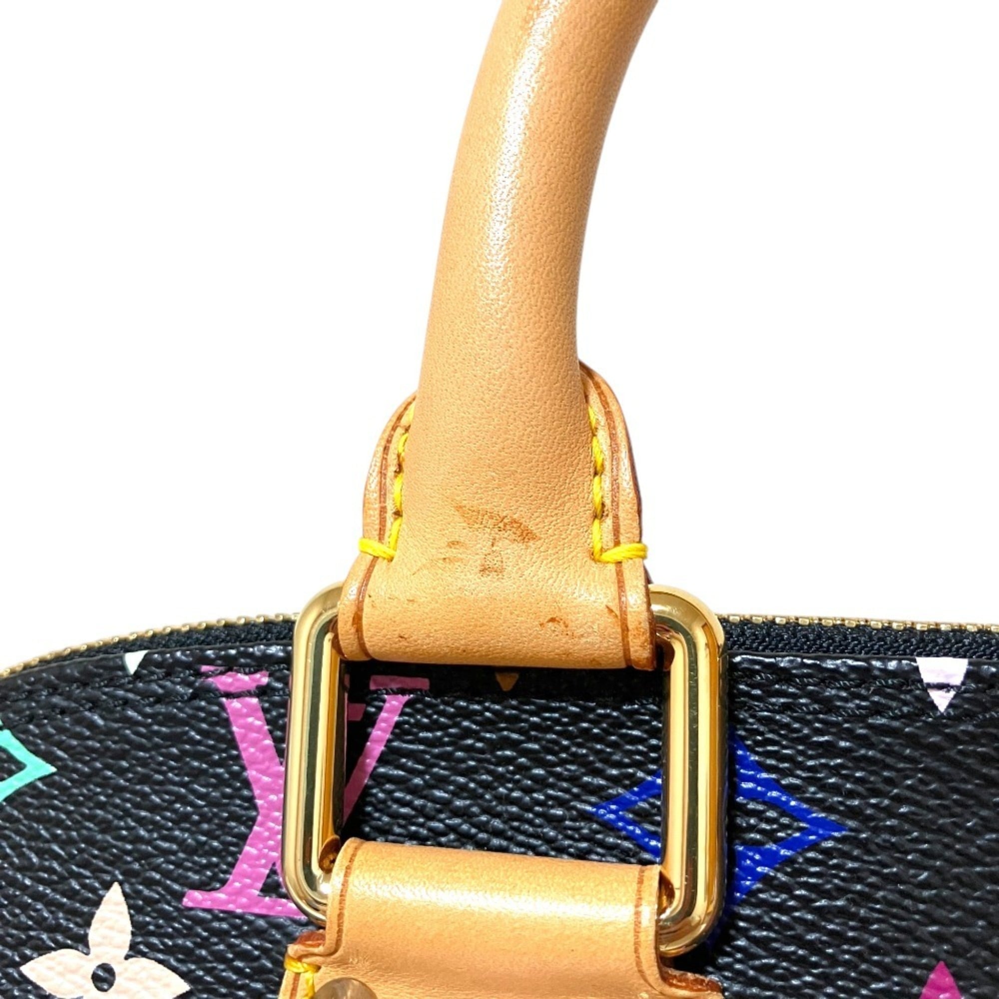 LOUIS VUITTON Alma Monogram Multi Handbag M40444 Black Multicolor Women's — Like New