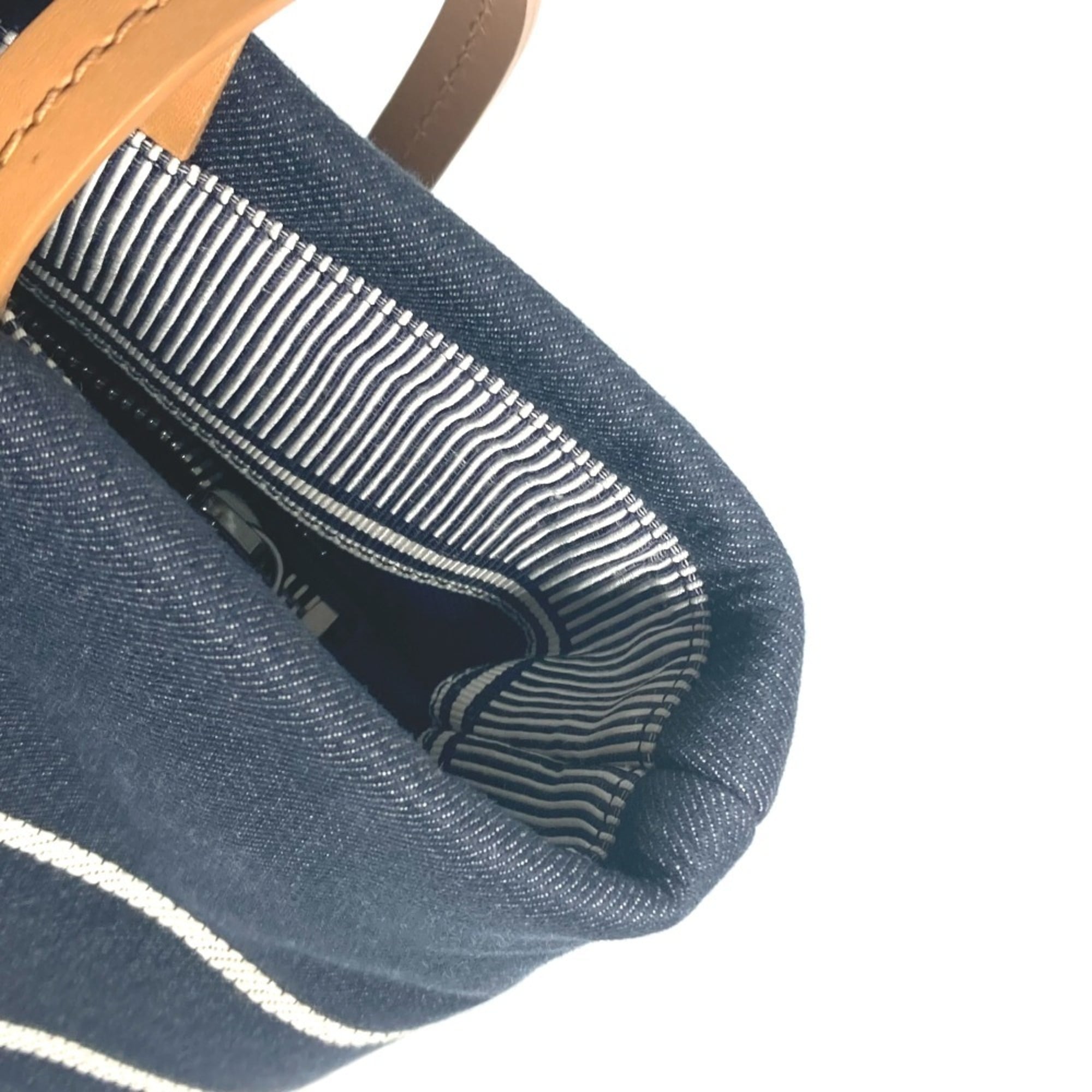 CHANEL A92240 Denim CC Coco Mark Tote Bag Handbag Shoulder Leather Women's Blue L-241003-8 — Like New
