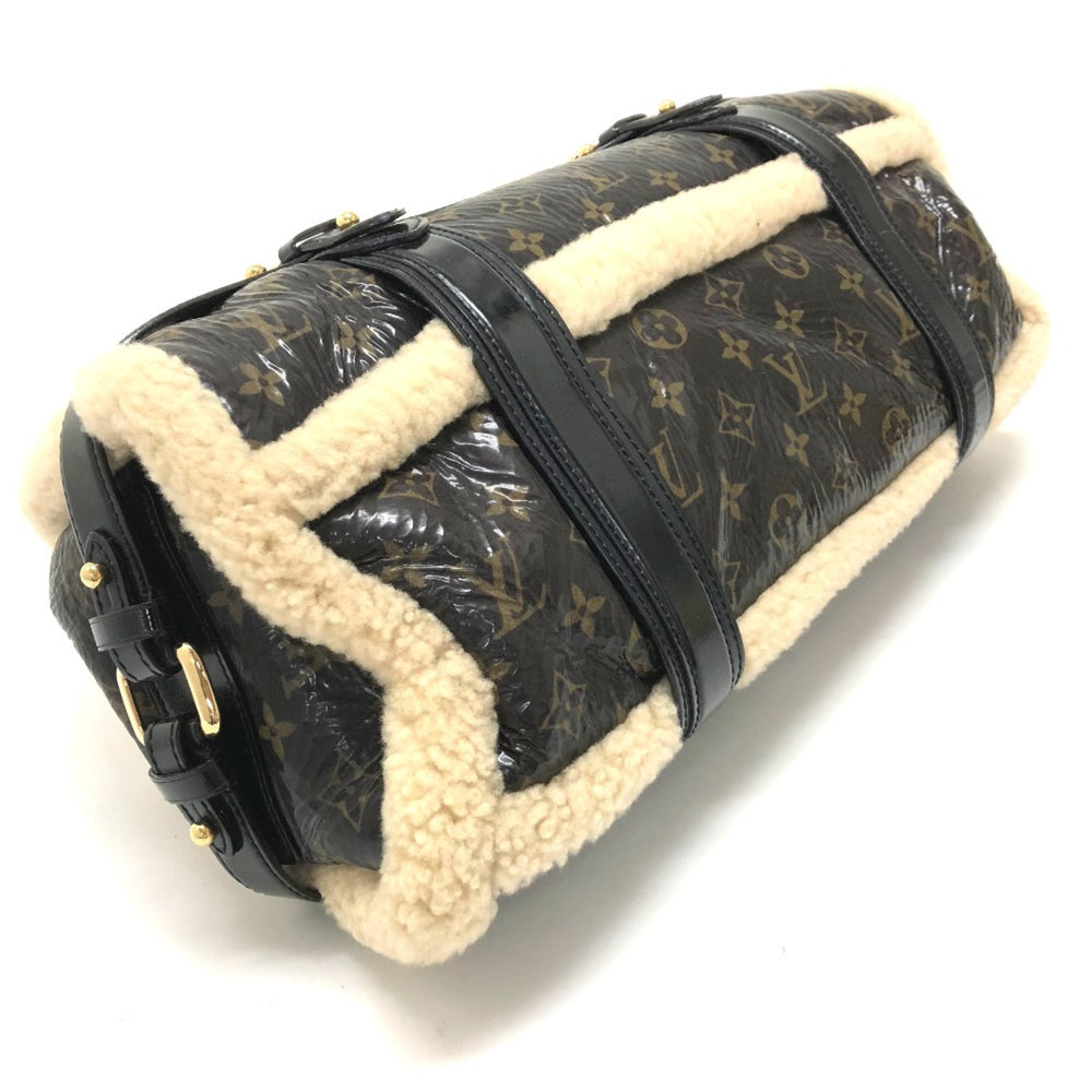 Louis Vuitton M95574 Monogram-Shearing Bag Duffle Bag Hand Bag Marron Brown — Like New