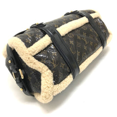 Louis Vuitton M95574 Monogram-Shearing Bag Duffle Bag Hand Bag Marron Brown — Like New
