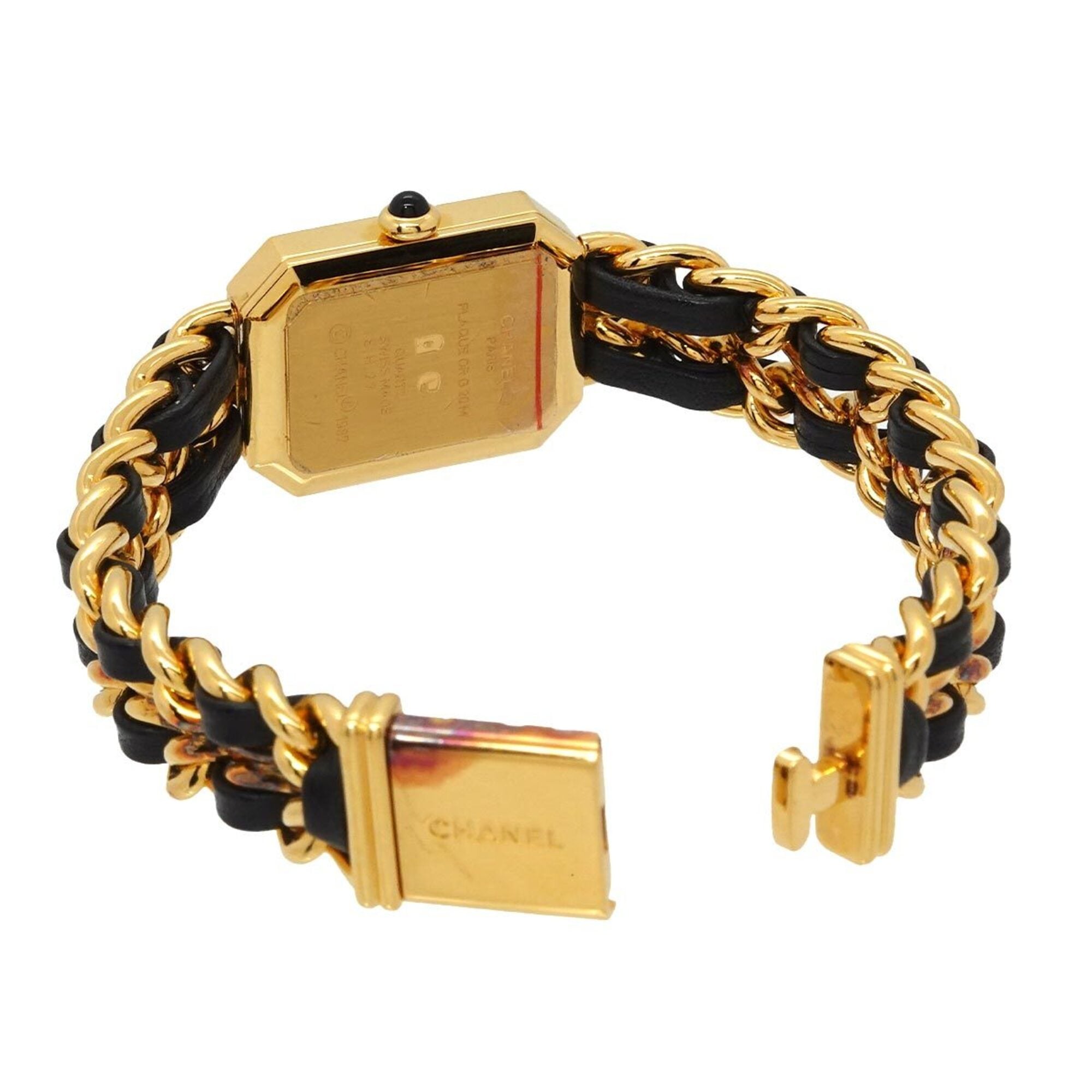 Chanel Premiere Large Size H0001 Women's Watch Black Gold Quartz — Very Good