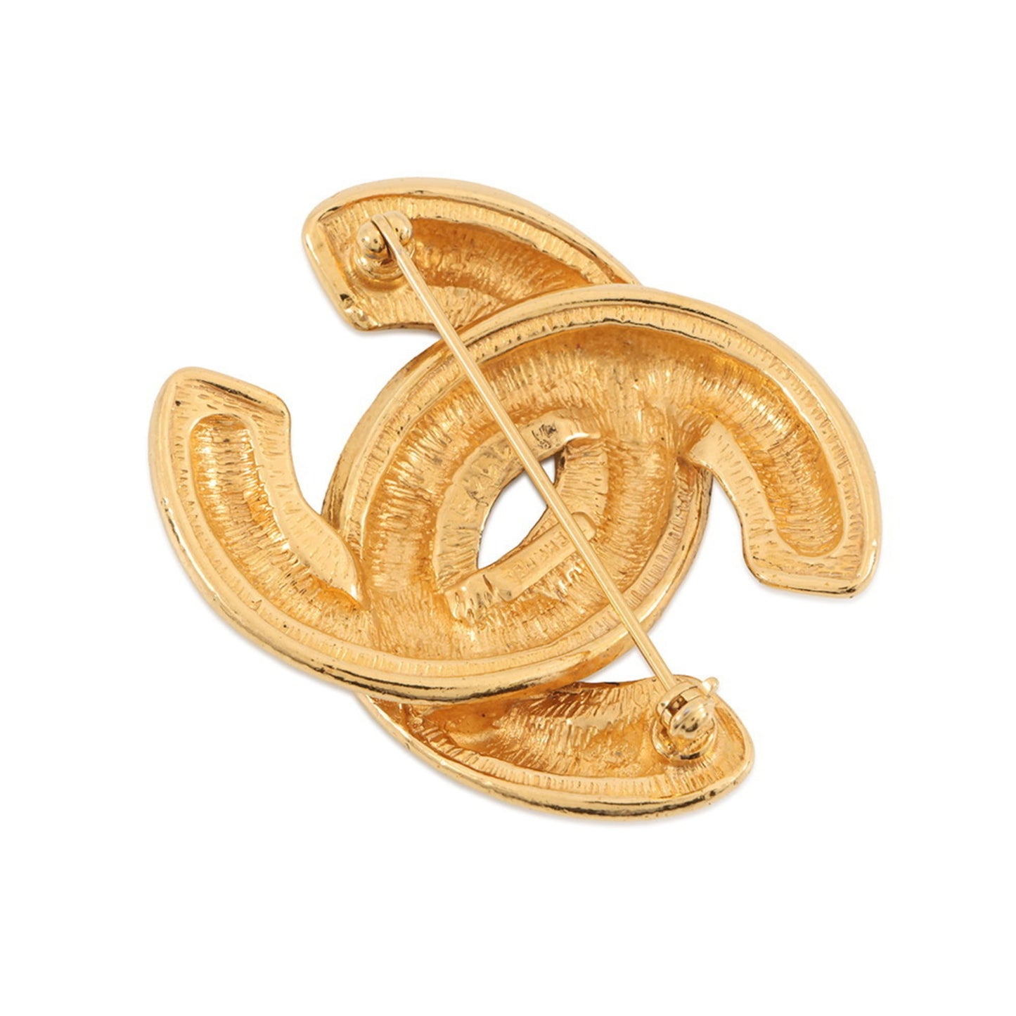 Chanel Coco Mark Matelasse Metal Brooch CHANEL