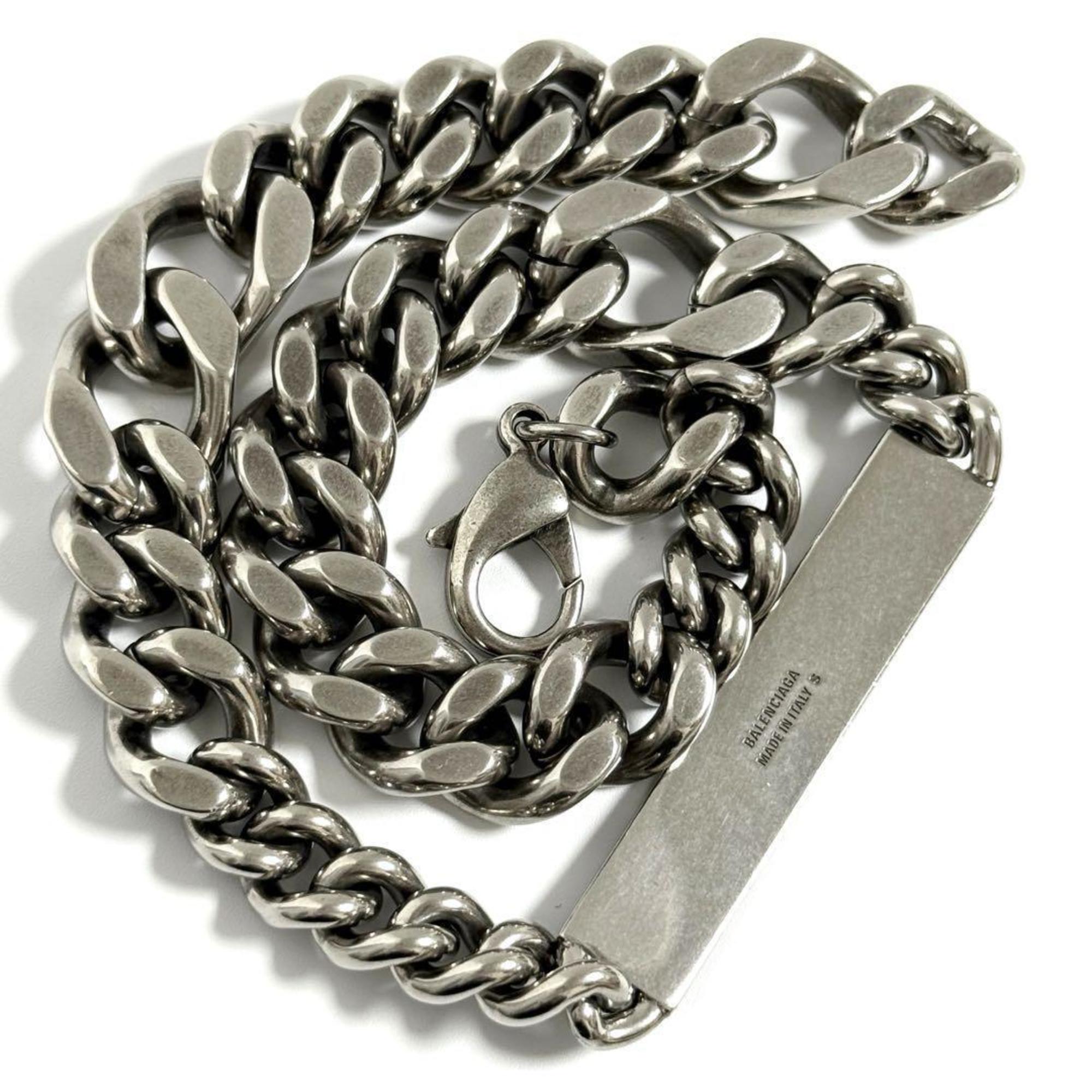 Balenciaga Men's Plate Twist Chain Necklace — Like New