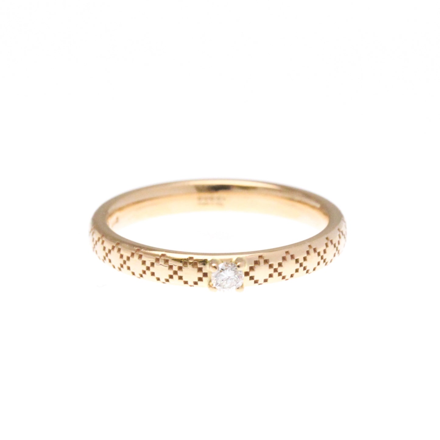 Gucci Diamantissima Ring 1P Diamond Pink Gold (18K) Fashion Diamond Band Ring Pink Gold