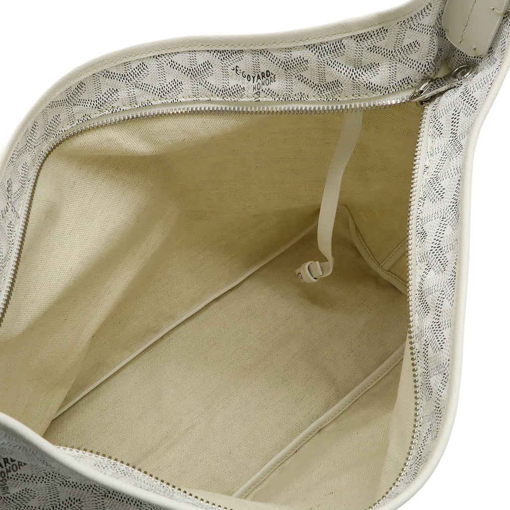 GOYARD Goyard Bohème Hobo Bag Shoulder Coated Canvas Leather White Gray Pouch Not Included