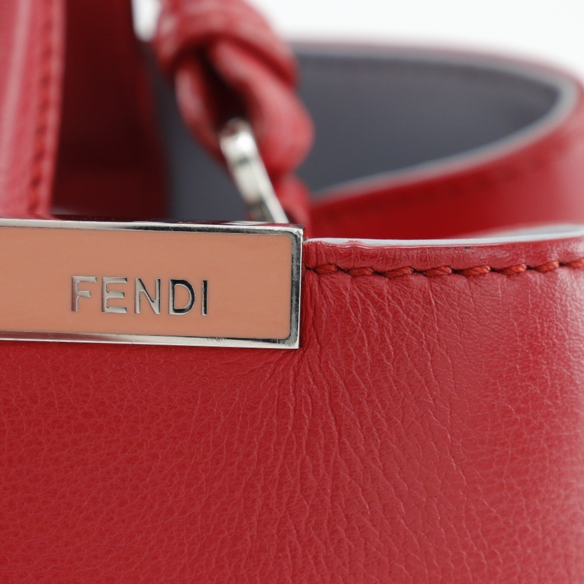 FENDI Petite to Jules handbag shoulder bag 8BH253 calf red 2way type women's