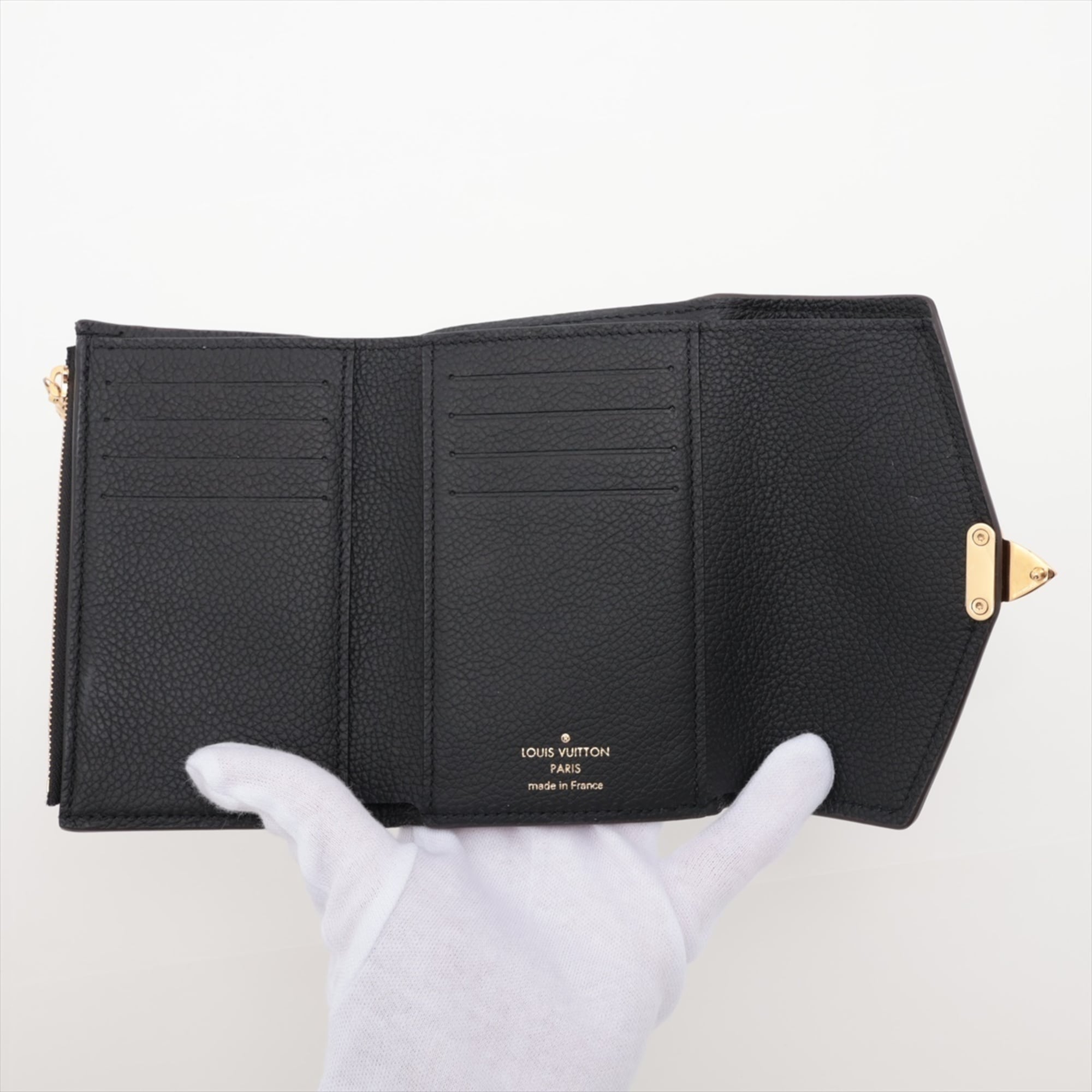 Louis Vuitton 2020 Monogram Portefeuille Pallas Compact Tri-fold Wallet in Black