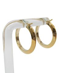 Bottega Veneta Essential Silver Hoop Earrings Gold — Like New