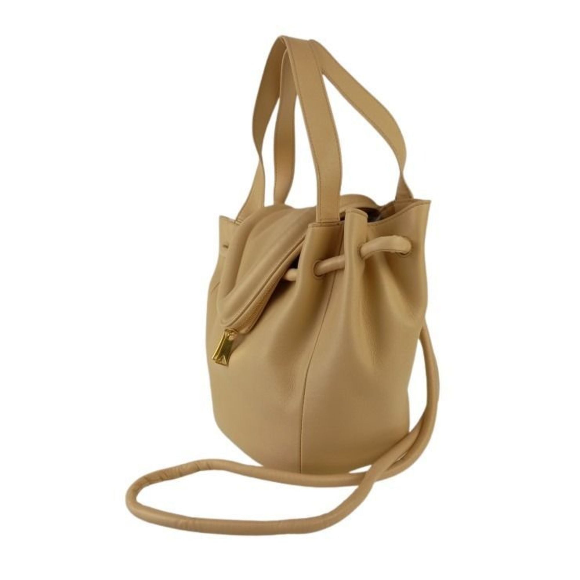 BOTTEGA VENETA BEAK shoulder bag 666531 in beige leather for women