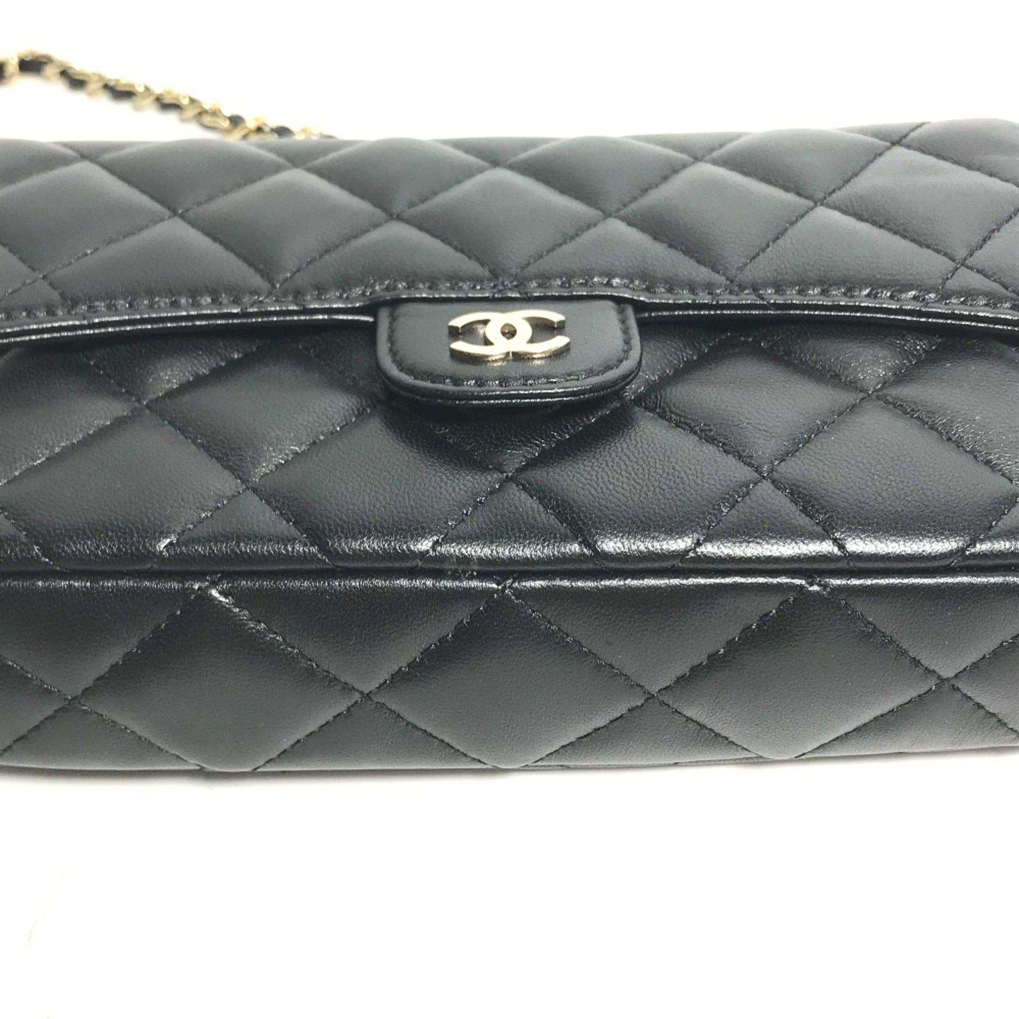 Chanel AP2096 CC Mark Phone Case Wallet CC Crossbody bag Long Wallet Shoulder Bag Black Gold — Like New