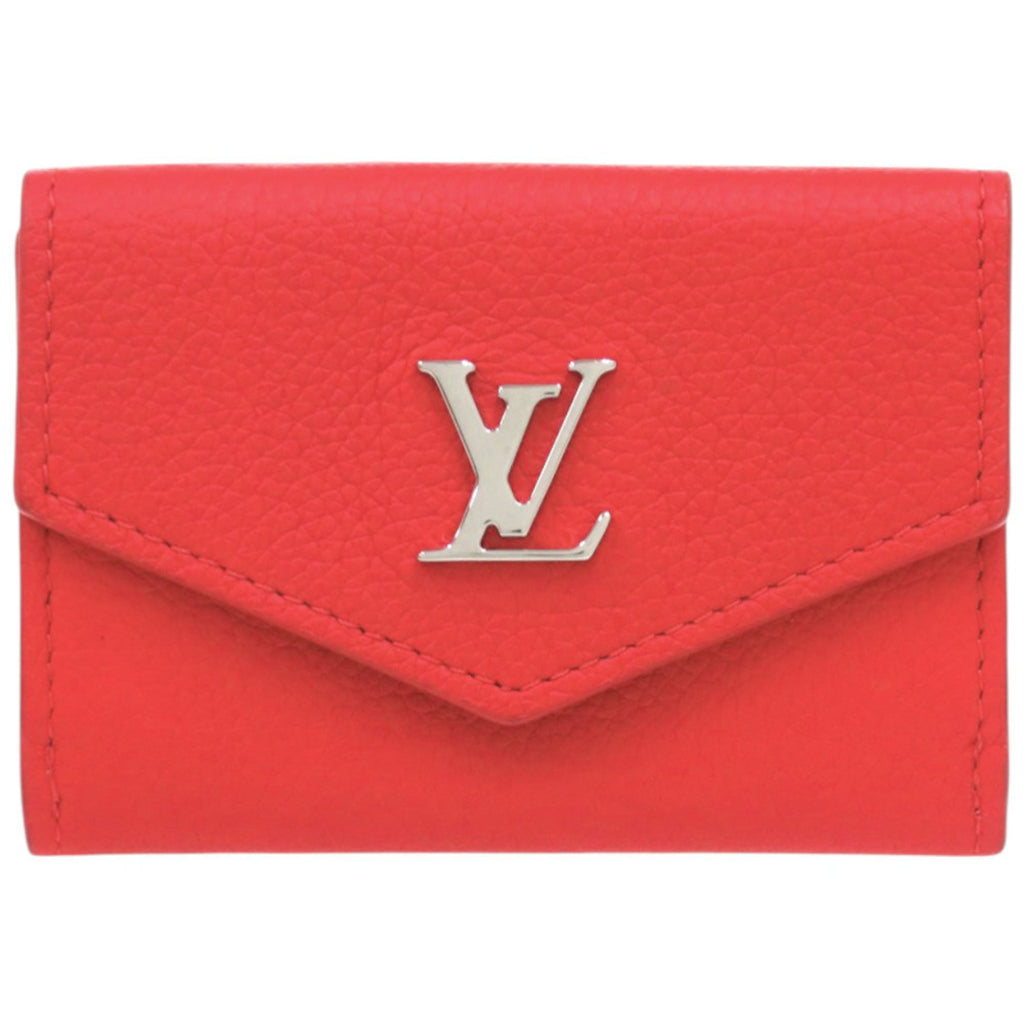 Like new Louis Vuitton Portefeuille Rock Mini M67860 Leather Red Tri-fold Wallet LV 1671 LOUIS VUITTON