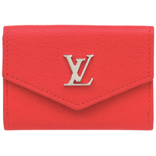 Like new Louis Vuitton Portefeuille Rock Mini M67860 Leather Red Tri-fold Wallet LV 1671 LOUIS VUITTON