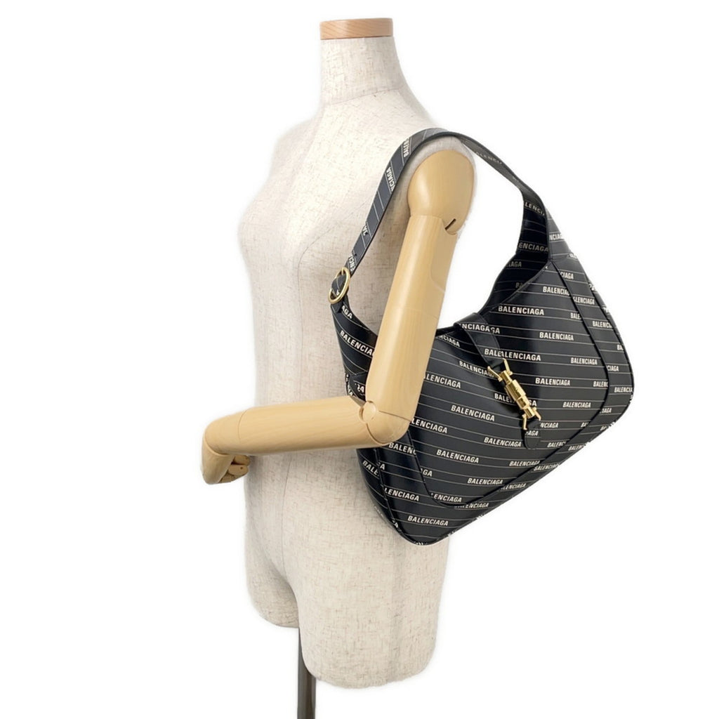 Balenciaga The Hacker Project Jackie 1961 Medium Shoulder Bag 636712 in Black, Collaborated with Gucci