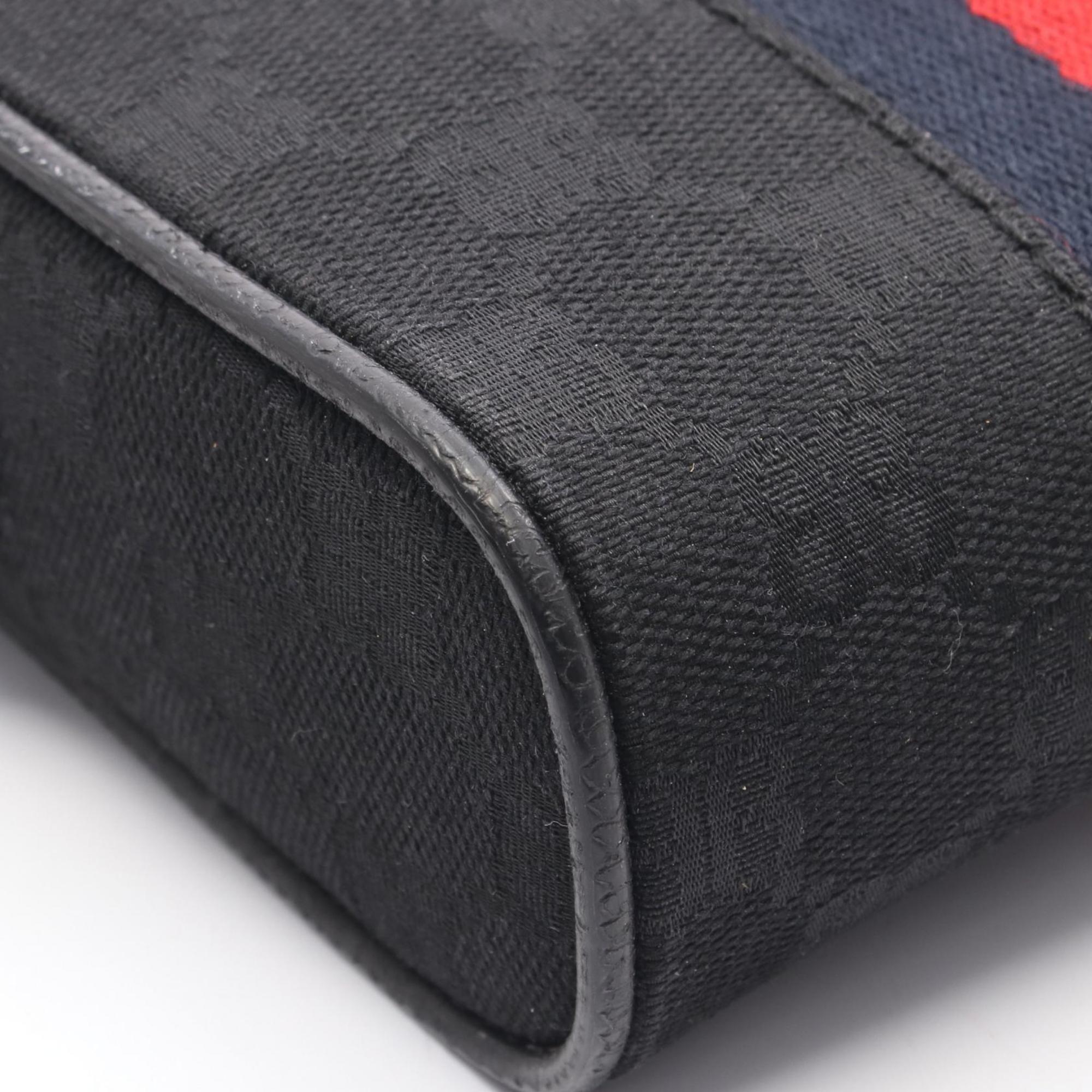 Balenciaga x Gucci Hacker Project Shoulder Bag, Canvas and Leather, Men's, Black/Multicolor, 680129