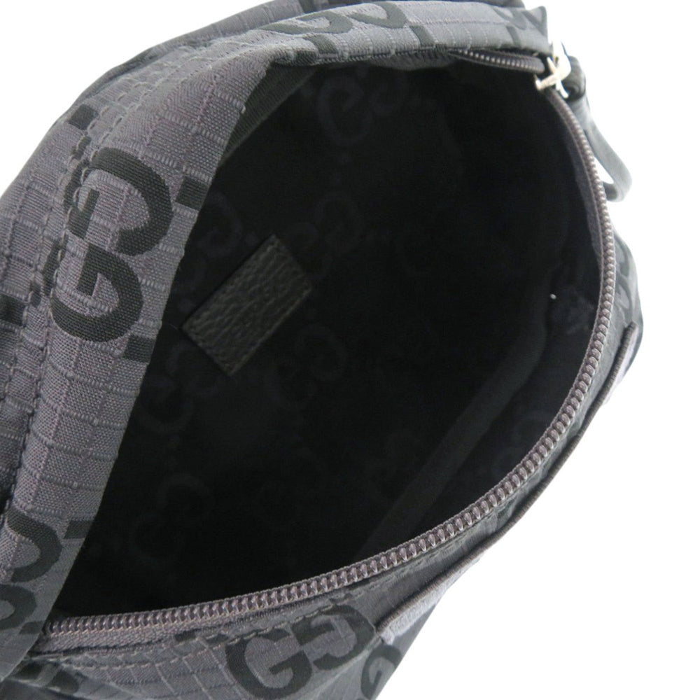Gucci 767984 GG pattern nylon canvas gray bag, body waist bag 1083GUCCI — Like New