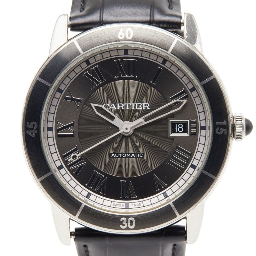 Cartier Ronde Croisière de automatic watch WSRN0003, gray dial, stainless steel, men's watch — Good