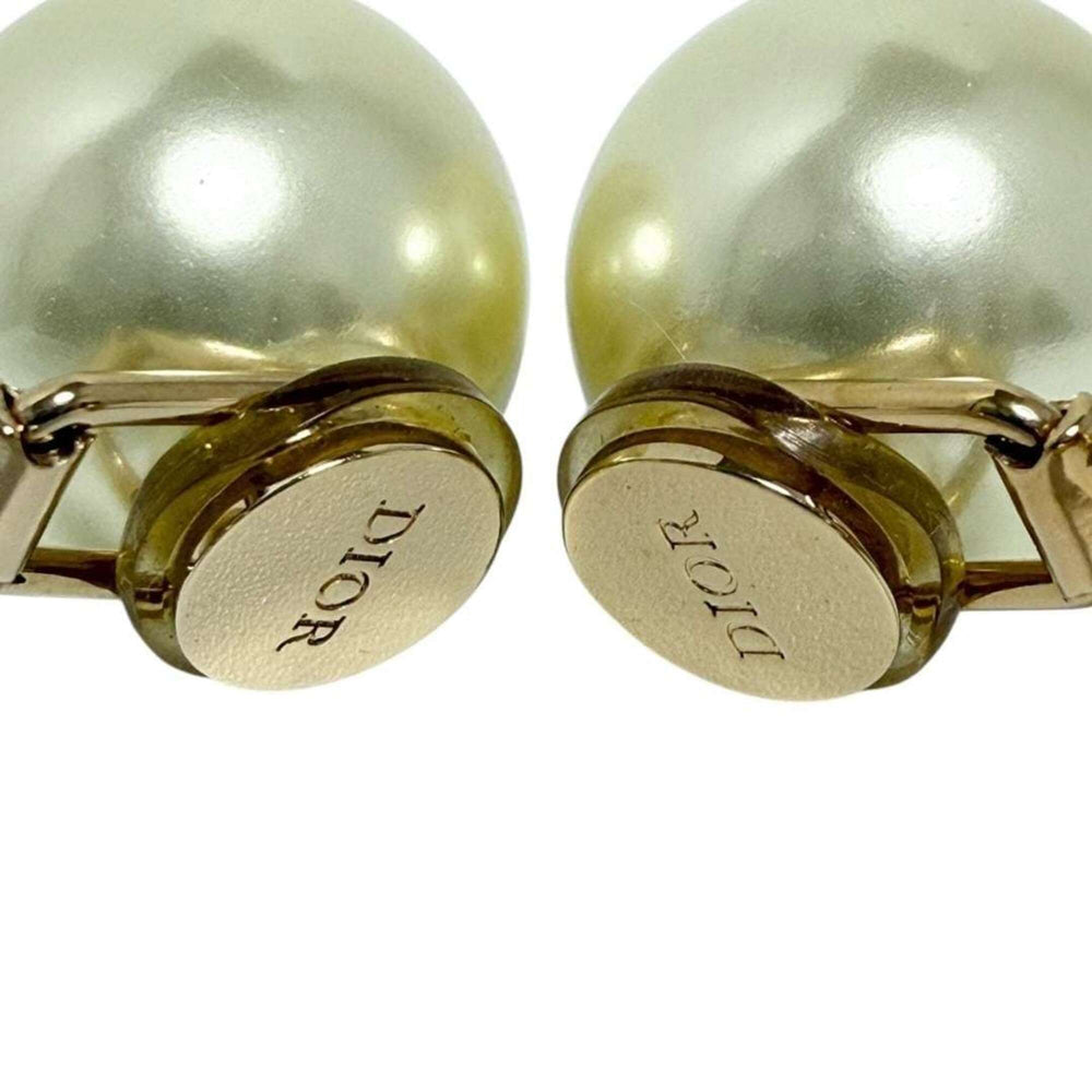 Christian Dior Dior Women's Tribal Clip Earrings, Faux Pearl — Like New