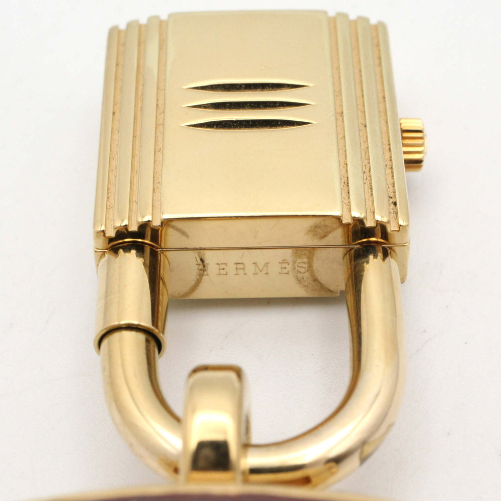 Hermes Kelly Watch, Gold Plated Leather Strap, Ladies' Champagne Color, KE1.201 — Very Good