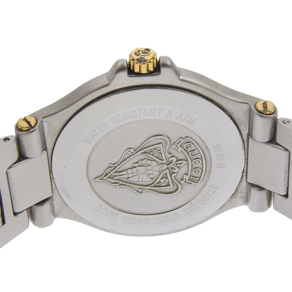 Gucci GUCCI Watch 9040M Stainless Steel Quartz Analog Black Dial Men's — Good