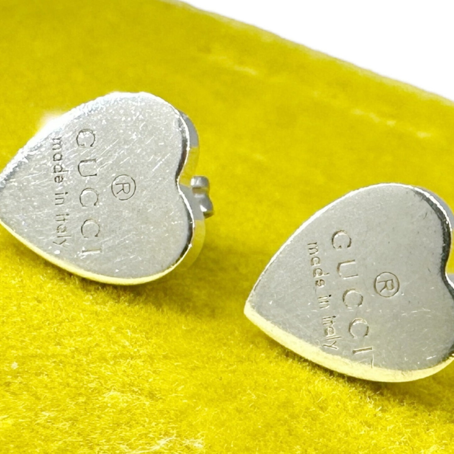 GUCCI Gucci Earrings Heart Silver 925 Women's Trademark Shape 223990 J8400