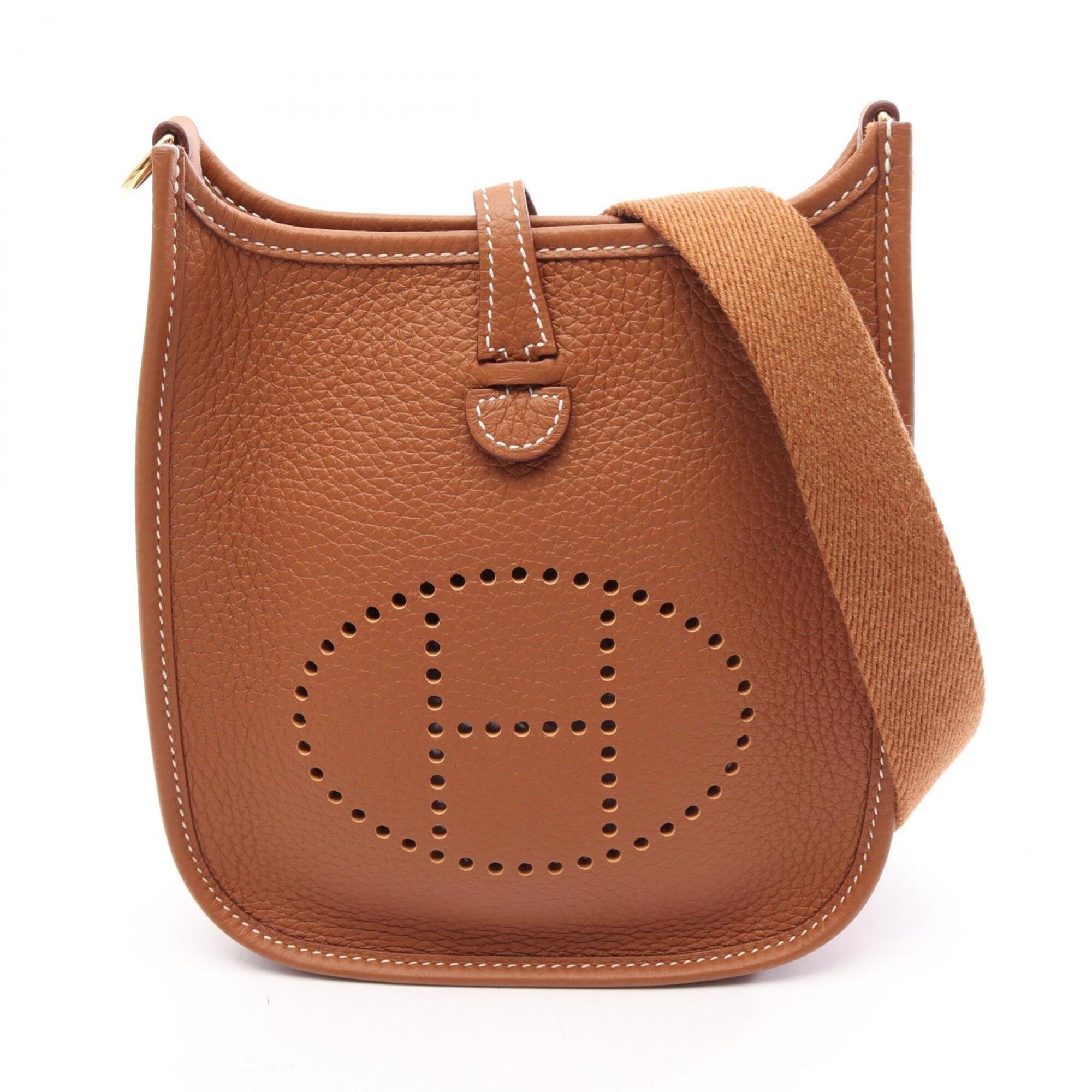 Hermes Evelyne Amazon TPM Shoulder Bag/Handbag, Leather, Taurillon Clemence, Brown Tone — New - Store Return