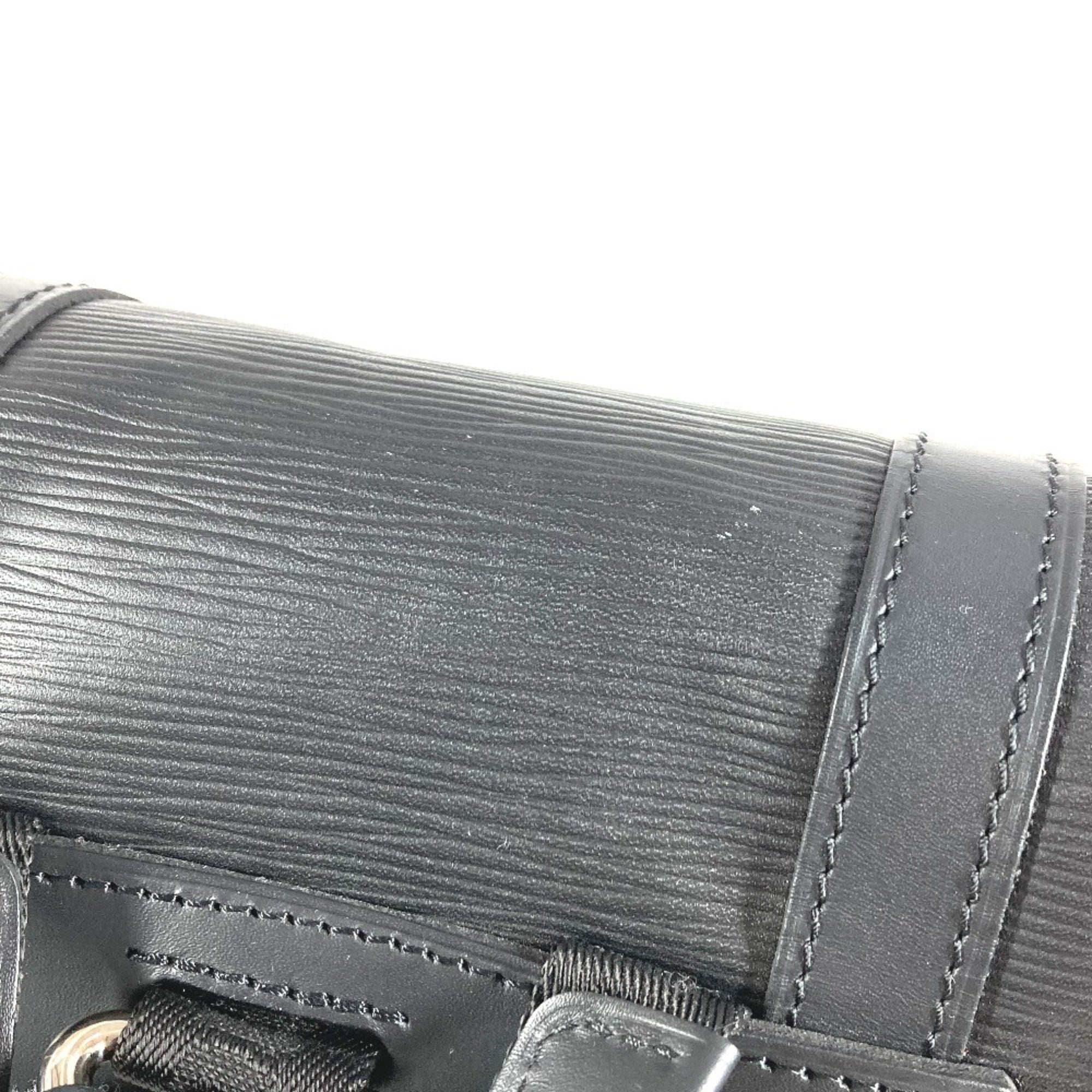 LOUIS VUITTON M53413 Epi Supreme Collaboration Christopher PM Backpack Bag Rucksack Leather Men's Noir Black — Like New