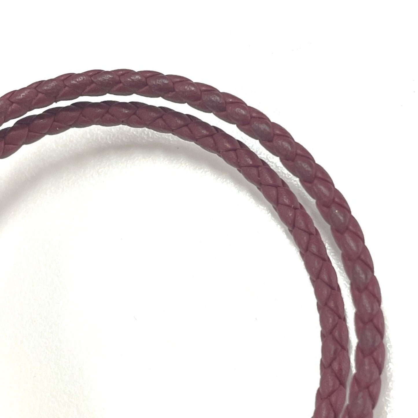 HERMES Tourni Tresse Braided Leather Bracelet with H Clasp, Unisex, Red-Brown