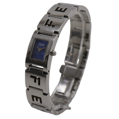 Fendi Olologi Women's Watch, 3150L Stainless Steel, Silver Quartz Movement, Analog Display, Blue Dial — Good