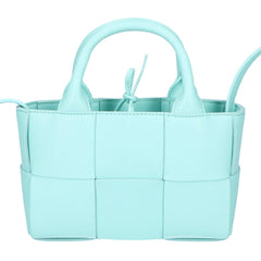BOTTEGA VENETA Maxi Intrecciato Candy Arco Tote 2-Way Handbag CELADON Mint Blue Women's — Like New
