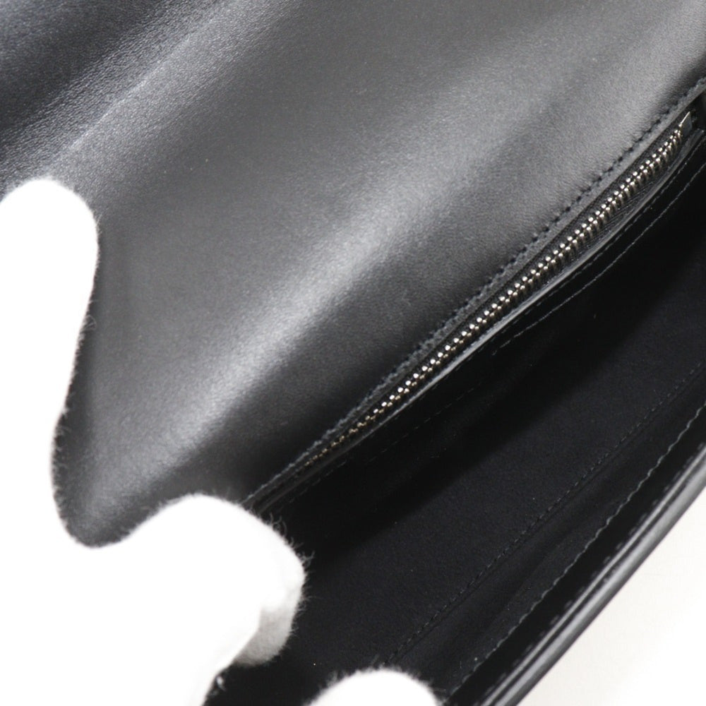 Gucci Petit GG Shoulder Bag, Double G, 2-Way, 739722, Leather, Black, Flap, GG, Women's — Like New